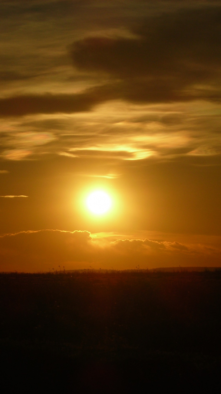 Обои горизонт, солнце, закат, восход солнца, дневное время в разрешении 750x1334