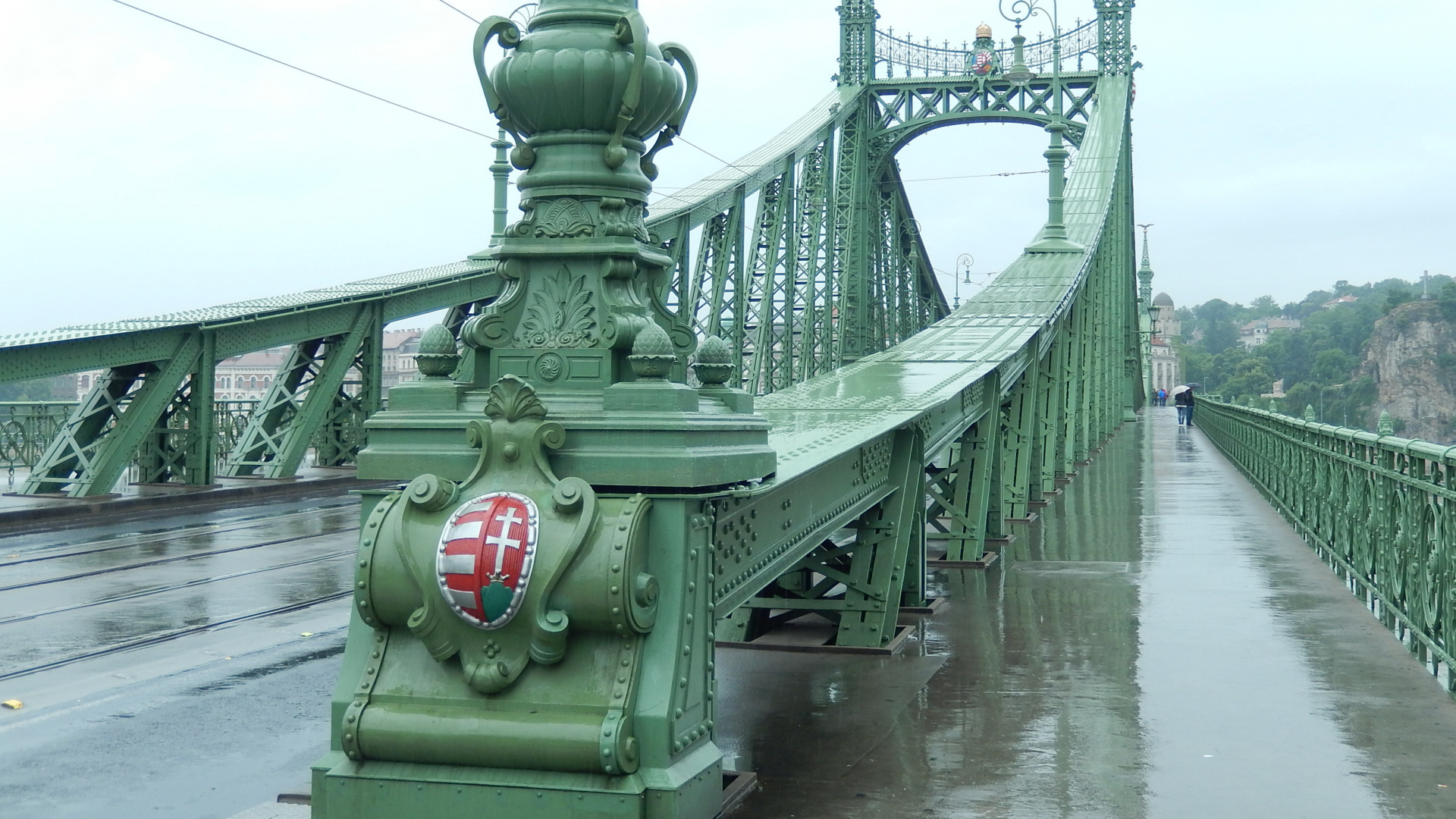 Обои мост, подвесной мост, арочный мостик, достопримечательность, одежда в разрешении 1920x1080