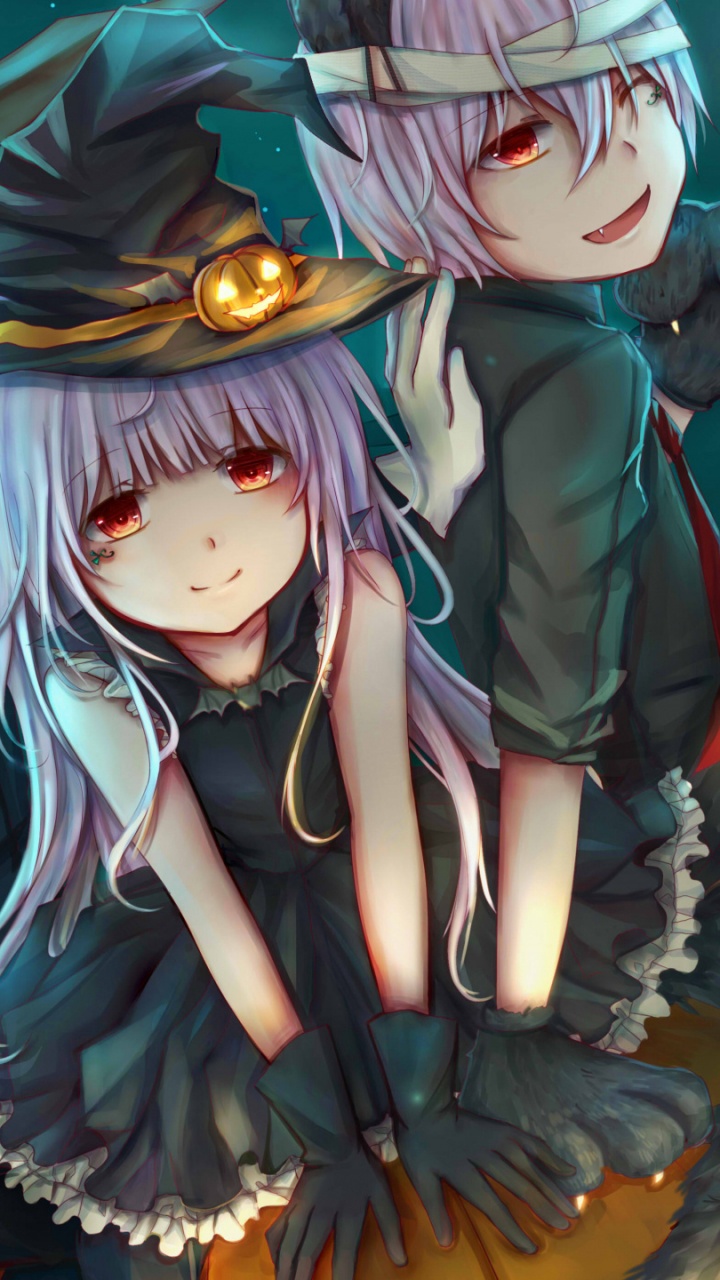 Обои аниме, арт, друзья аниме мальчиков и девочек, графика, искусство в разрешении 720x1280