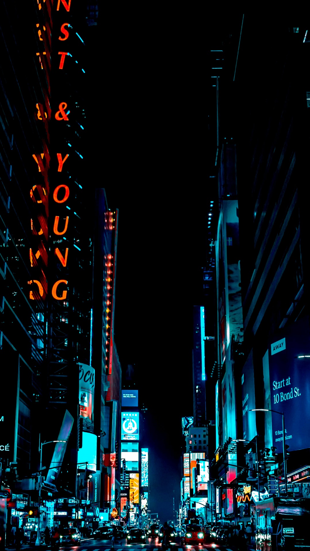 Обои НьюЙорк, городской пейзаж, здание, небоскреб, свет в разрешении 1080x1920