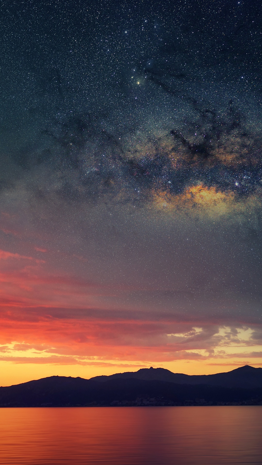 Обои послесвечение, горизонт, облако, природа, закат в разрешении 1080x1920