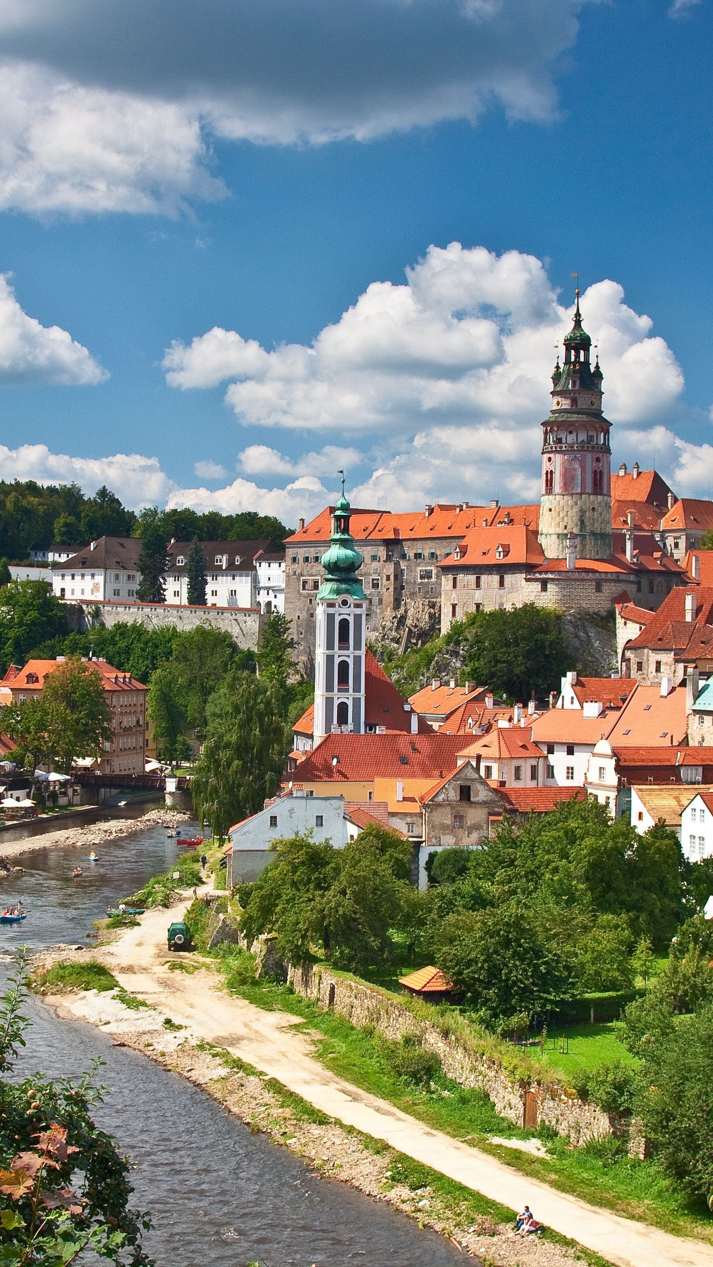 Обои Влтава, Пражский град, городок, населенный пункт, деревня в разрешении 1440x2560