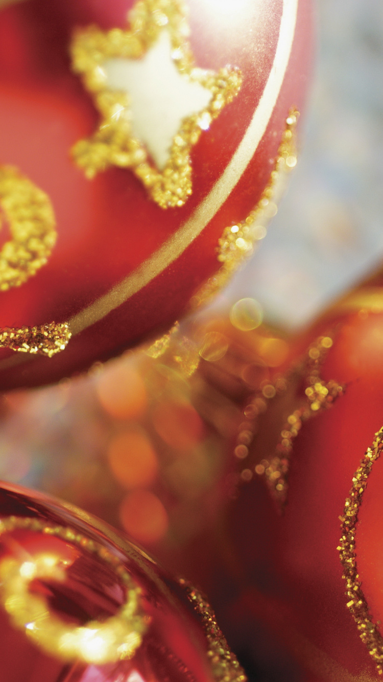 Обои Новый год, праздник, Рождественский день, рождественский орнамент, Рождественские украшения в разрешении 750x1334