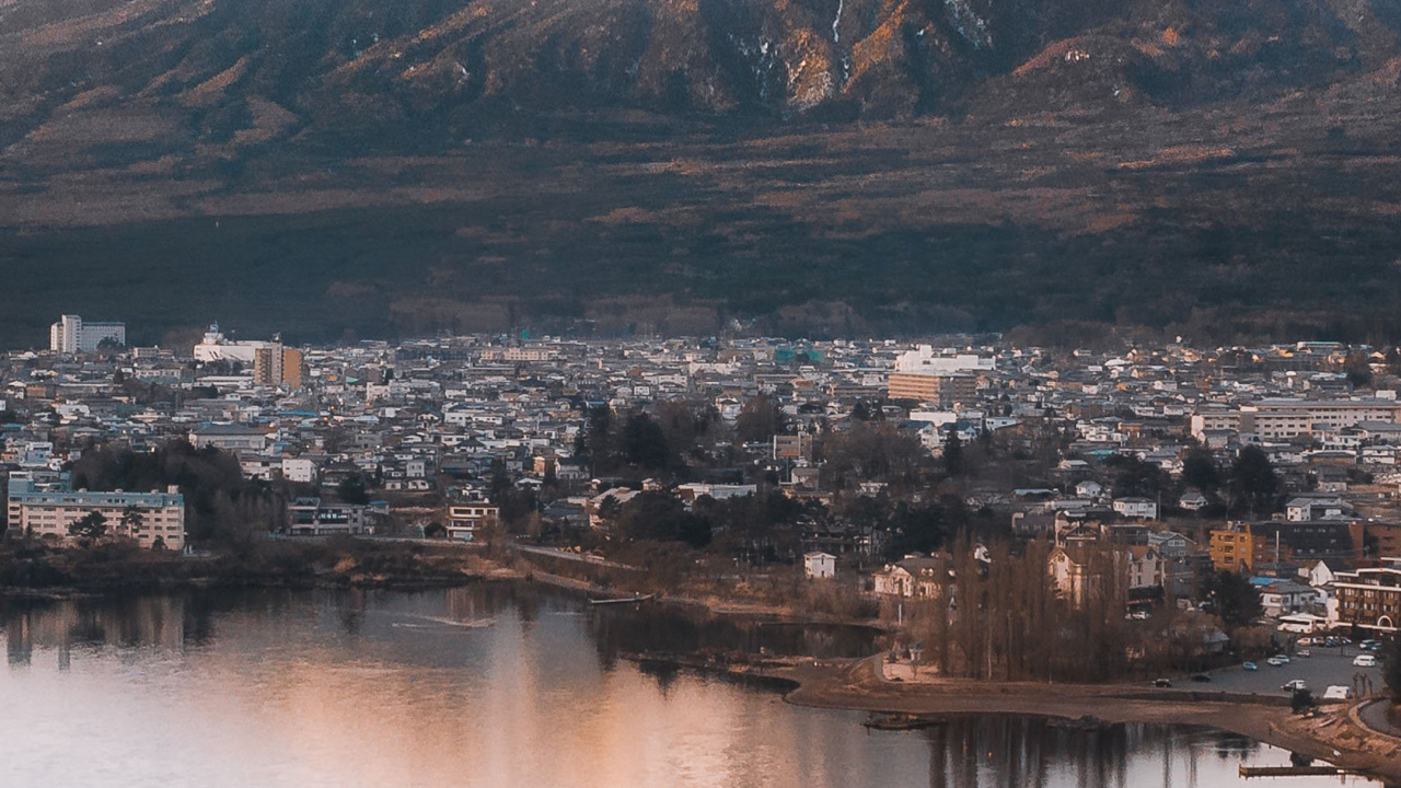 Обои гора Фудзи, гора, Озеро Кавагути, вода, снег в разрешении 1280x720