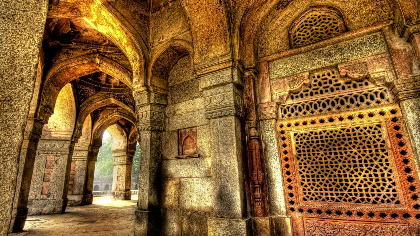 Обои Индия, арка, здание, Византийская архитектура, средневековая архитектура в разрешении 1366x768