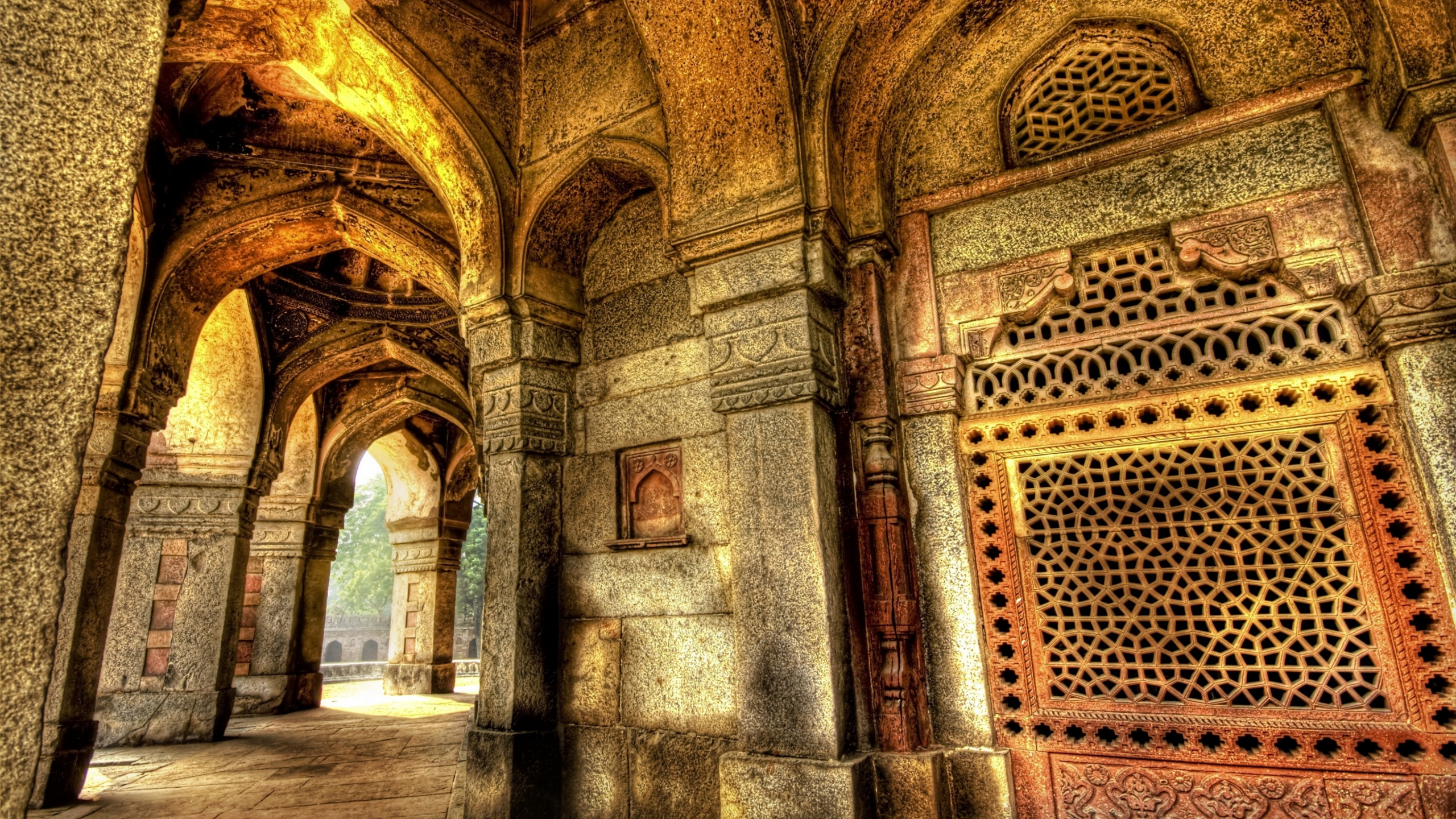 Обои Индия, арка, здание, Византийская архитектура, средневековая архитектура в разрешении 2560x1440