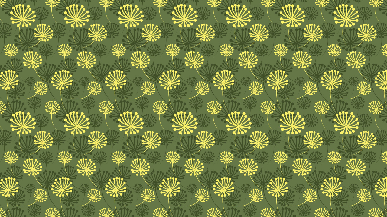 Обои узор, зеленый, орнамент, дизайн, текстура в разрешении 1280x720