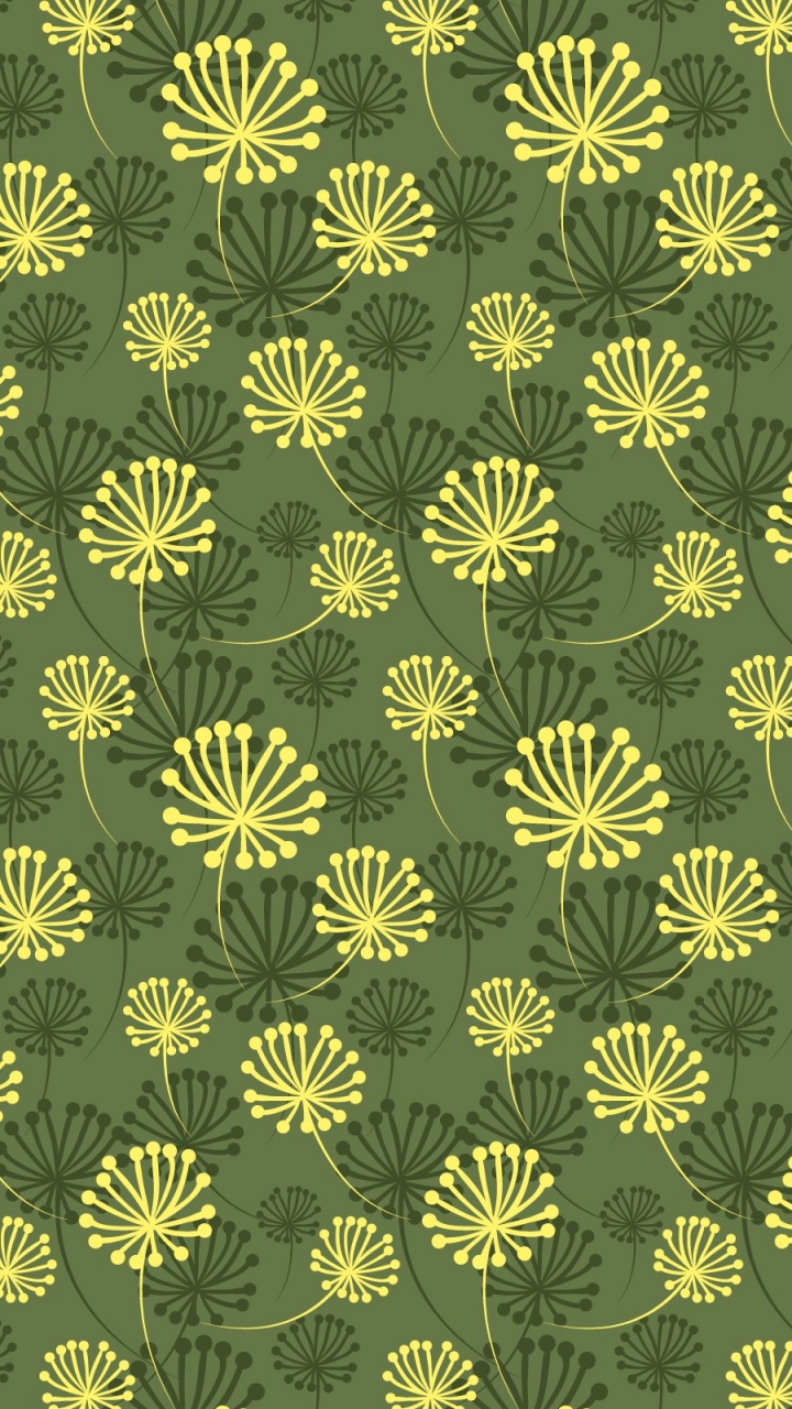 Обои узор, зеленый, орнамент, дизайн, текстура в разрешении 720x1280