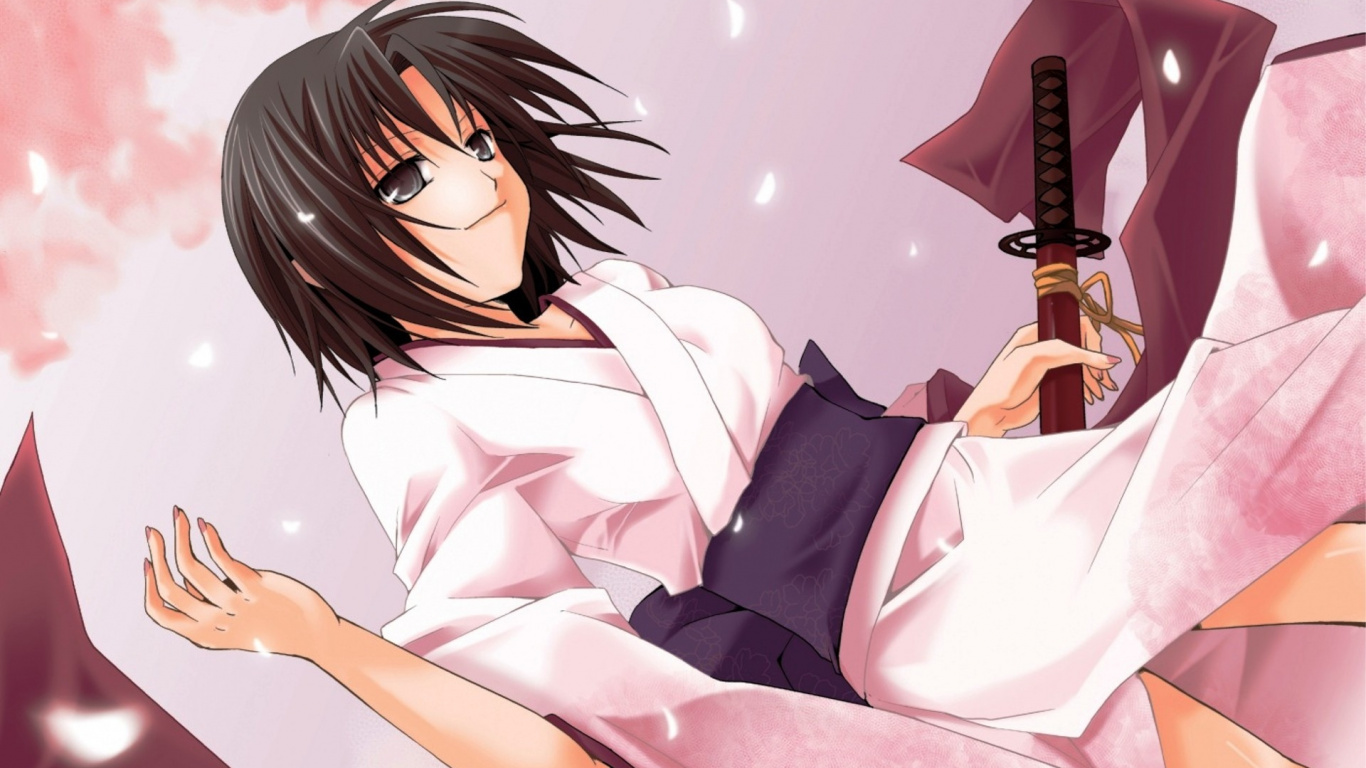 Обои сад грешников, мангака, розовый, розовые в разрешении 1366x768