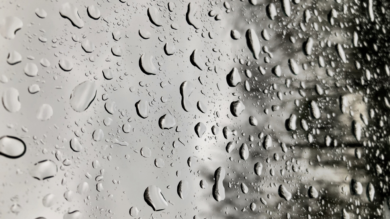 Обои дождь, падение, окно, вода, влага в разрешении 1280x720
