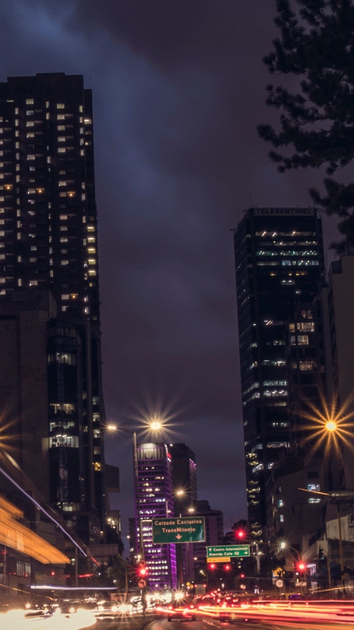 Обои городской район, город, ночь, метрополия, городской пейзаж в разрешении 720x1280