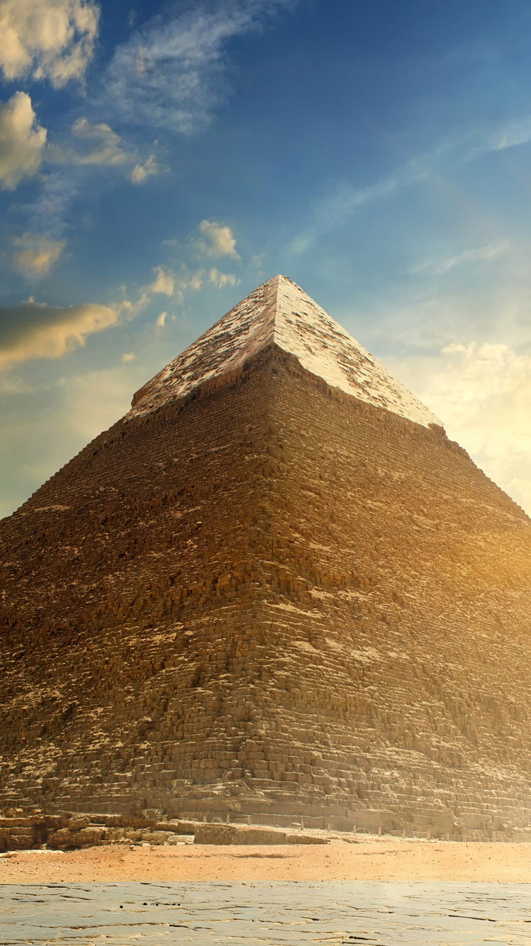 Обои Пирамида Хефрена, Великий Сфинкс Гизы, Пирамида Солнца, Саккара, египетская пирамида в разрешении 750x1334
