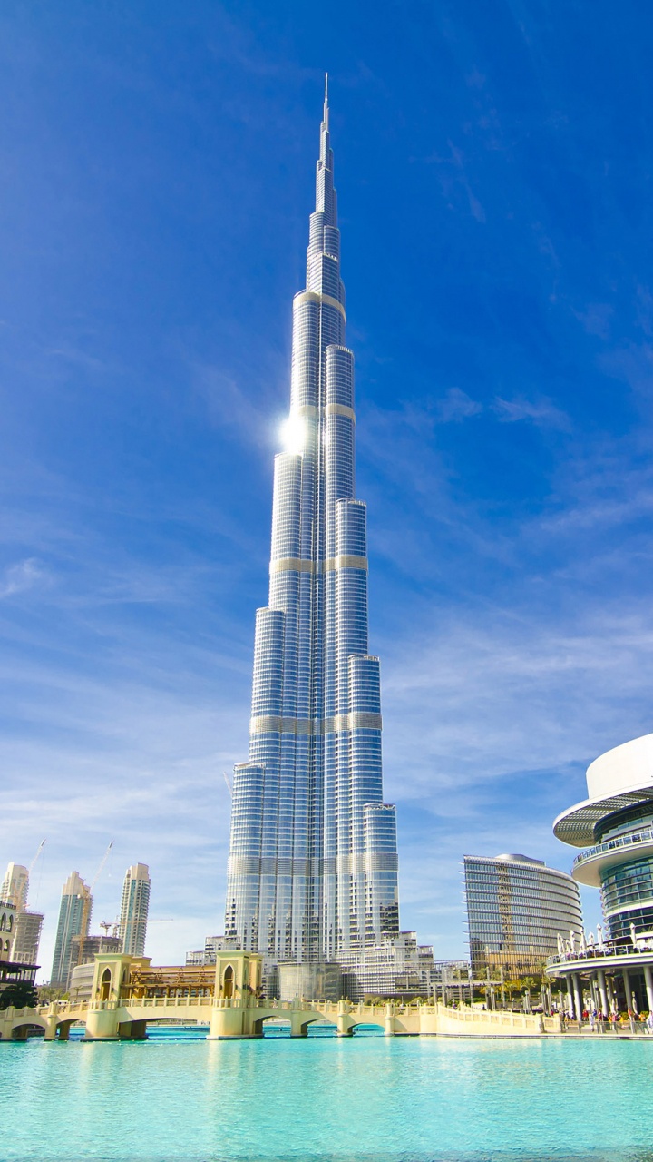 Обои Дубай Молл, Бурдж Халифа, достопримечательность, туризм, ориентир в разрешении 720x1280