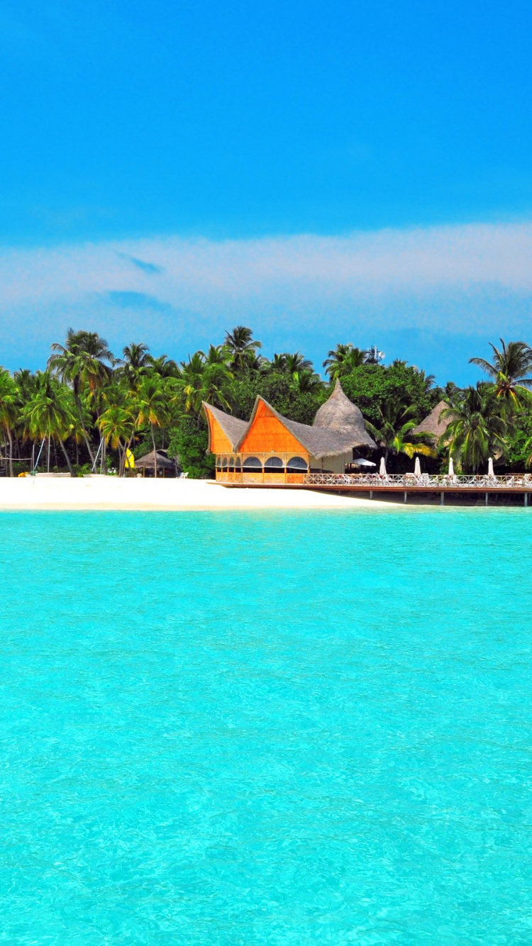 Обои прибежище, Остров, пляж, море, прибрежные и океанические рельефы в разрешении 750x1334