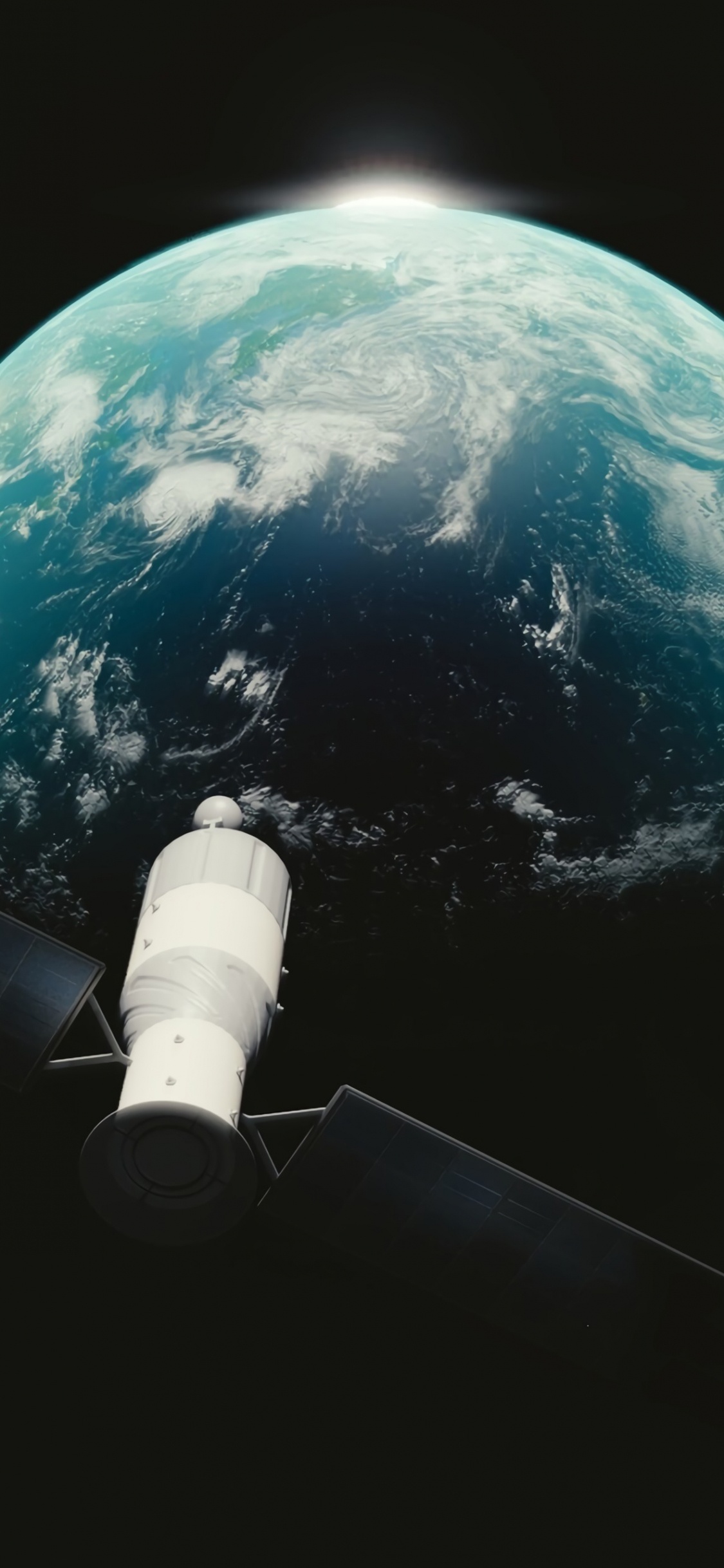 Обои планета, космос, земля, атмосфера, астрономический объект в разрешении 1125x2436