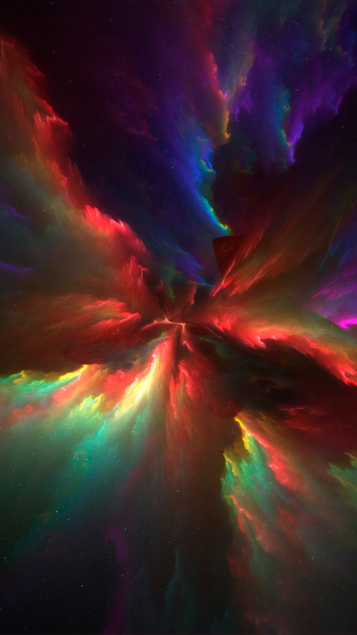 Обои космос, цифровое искусство, свет, абстрактное искусство, небо в разрешении 720x1280