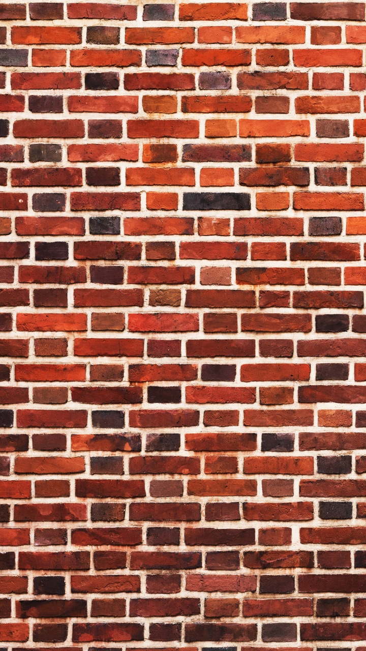 Обои кирпич, стена, кирпичная кладка, узор, каменщик в разрешении 720x1280