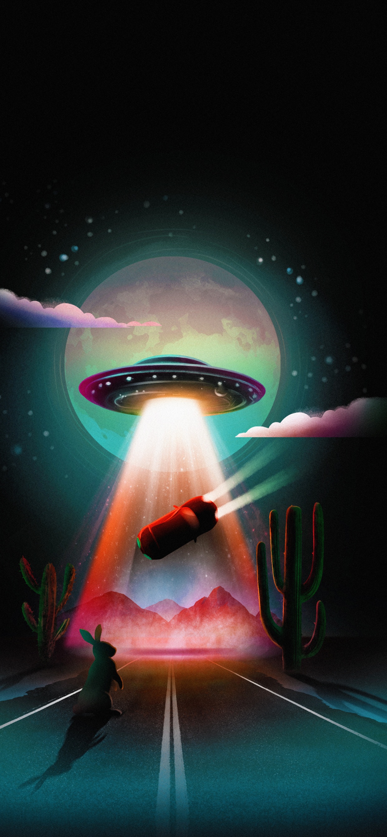 Обои арт, астрономический объект, газ, космос, темнота в разрешении 1242x2688