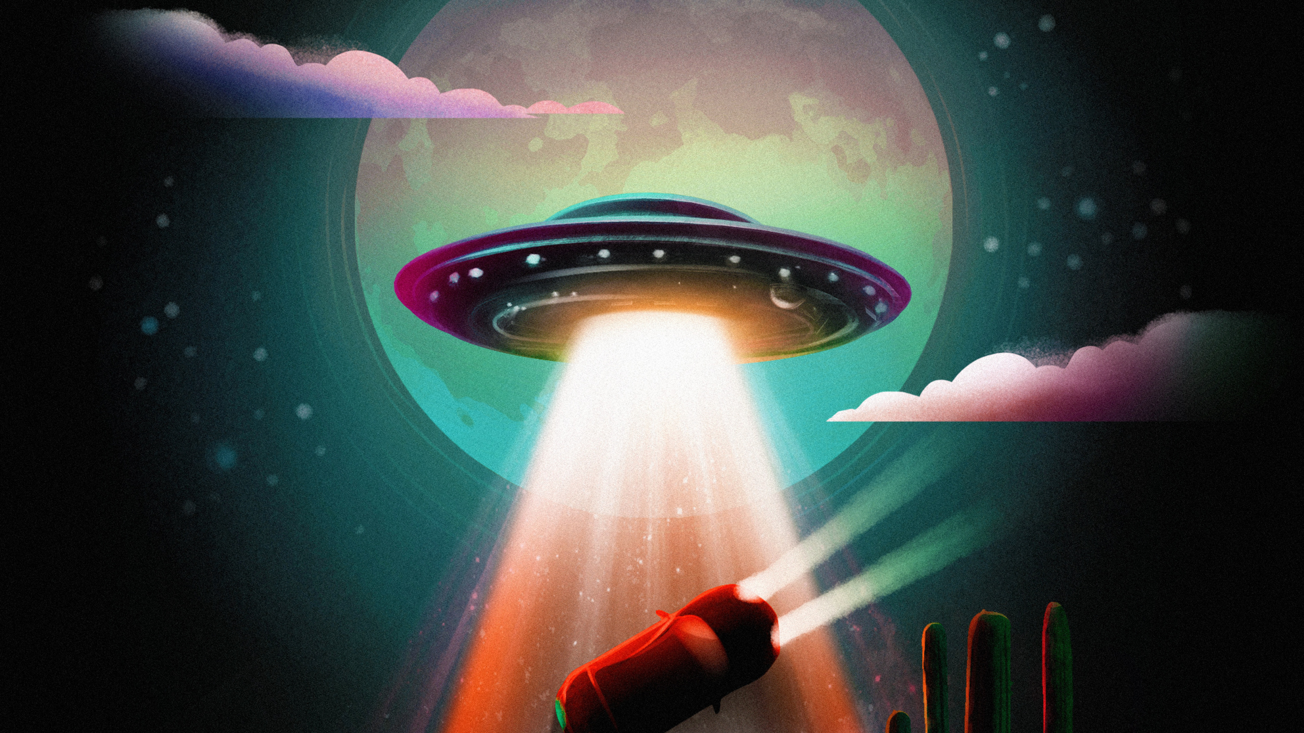 Обои арт, астрономический объект, газ, космос, темнота в разрешении 2560x1440