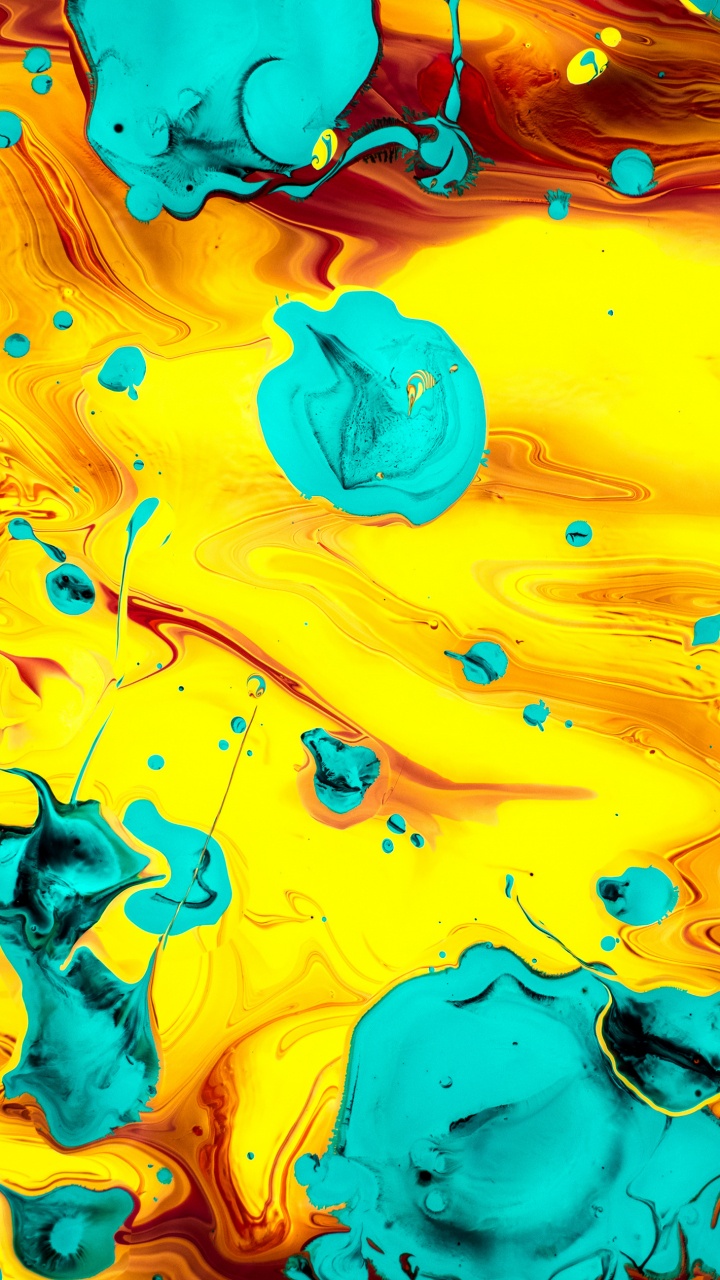 Обои арт, зеленый, синий, природа, окружающая среда в разрешении 720x1280