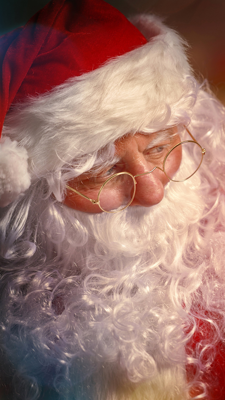 Обои Рождественский день, Санта-Клаус, волосы на лице, Рождество, Новый год в разрешении 750x1334