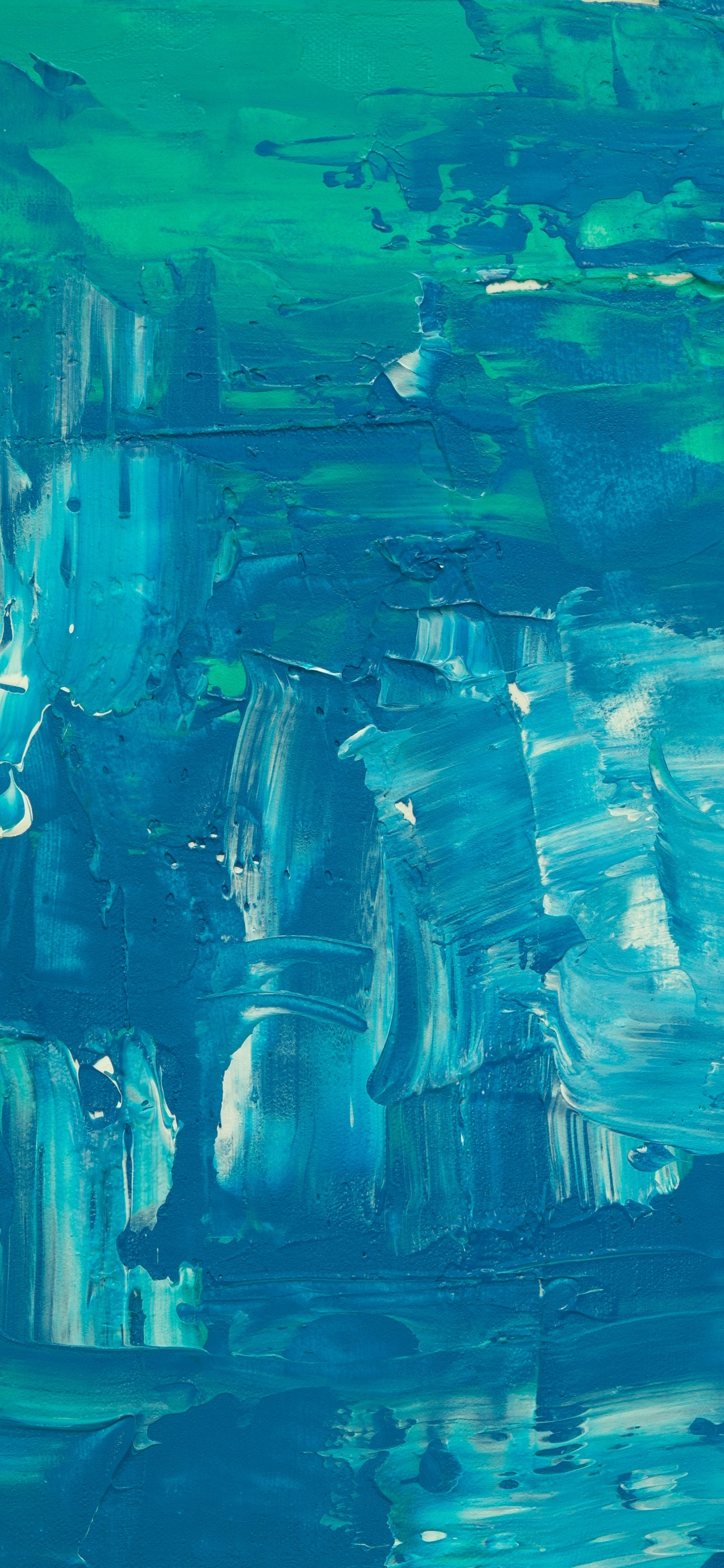 Обои живопись, арт, синий, Аква, бирюза в разрешении 1242x2688