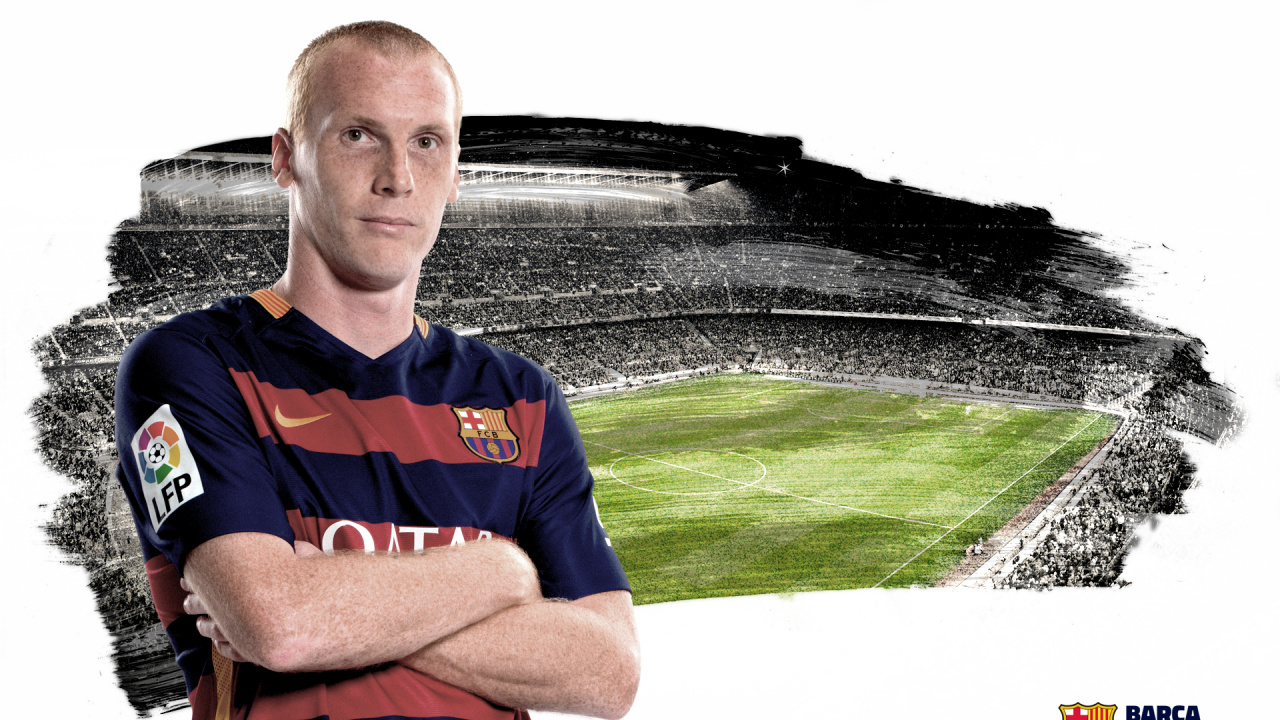 Обои ФК Барселона, Сезон 201516 ФК Барселона, игрок, спортивные объекты, мир в разрешении 1280x720