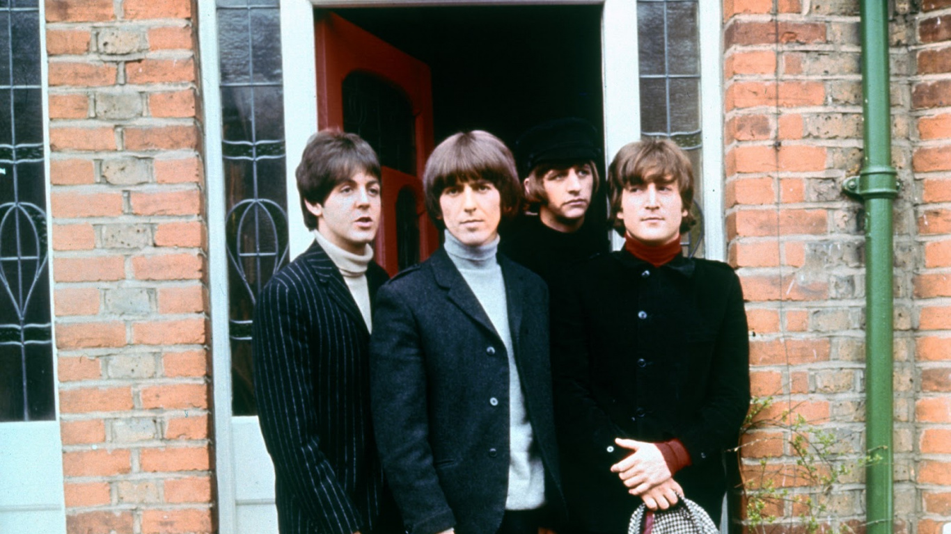 Скачать 1366x768 обои The <b>Beatles</b>, Официальная Одежда, Искусство, Джентльме...