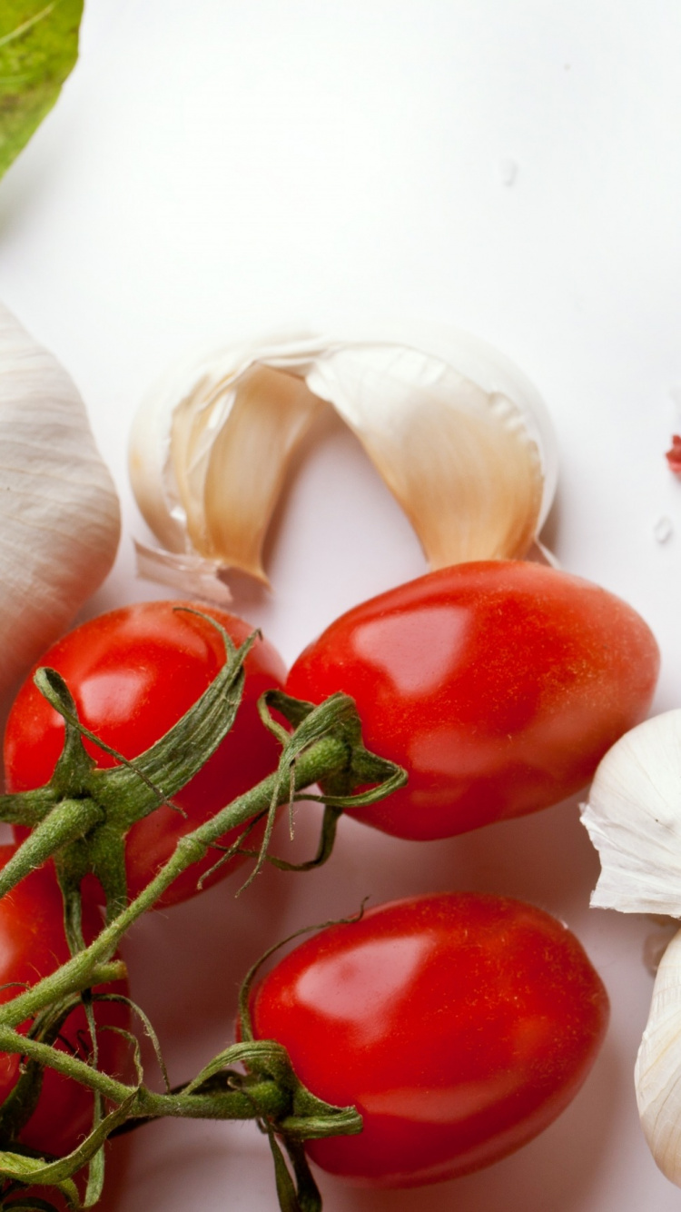 Обои чеснок, пища, природные продукты, овощ, фрукты в разрешении 750x1334