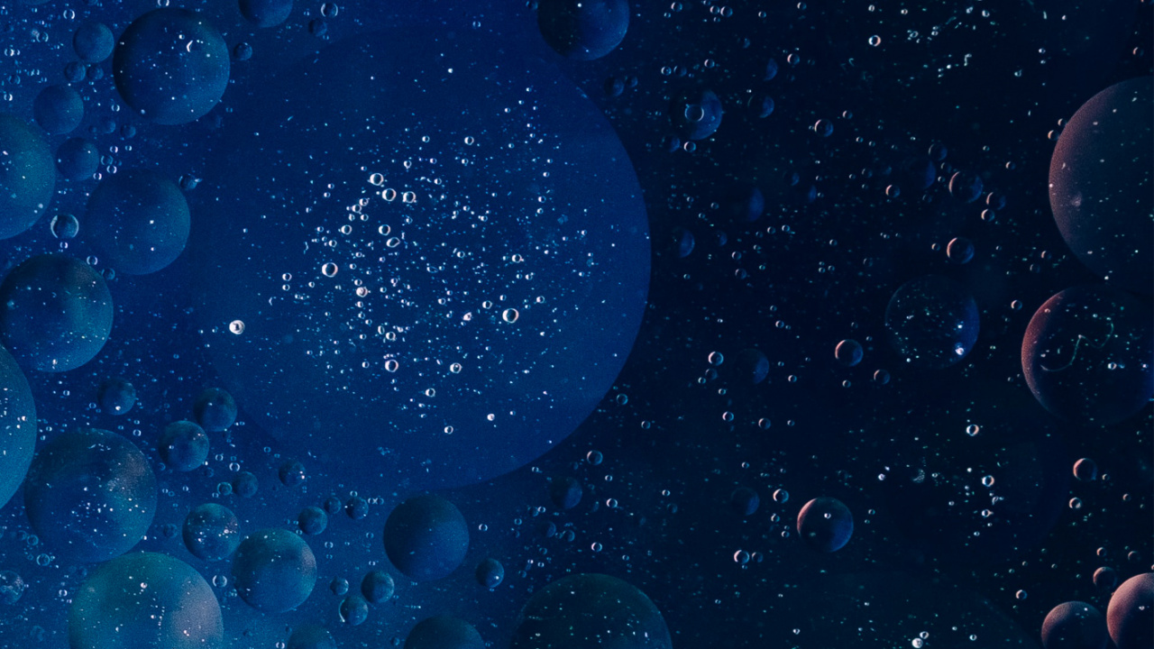 Обои яблоко, ios, синий, красочность, узор в разрешении 1280x720