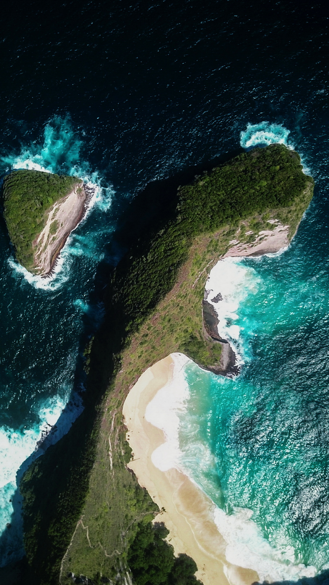 Обои мизинец пляж, земля, Сток утеса, вода, мир в разрешении 1080x1920