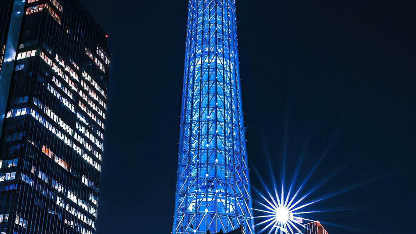 Обои ориентир, достопримечательность, небоскреб, здание, вышка в разрешении 1366x768