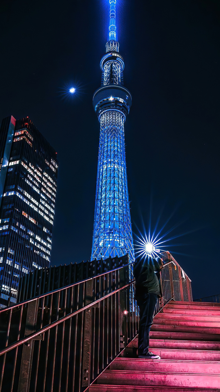 Обои ориентир, достопримечательность, небоскреб, здание, вышка в разрешении 750x1334