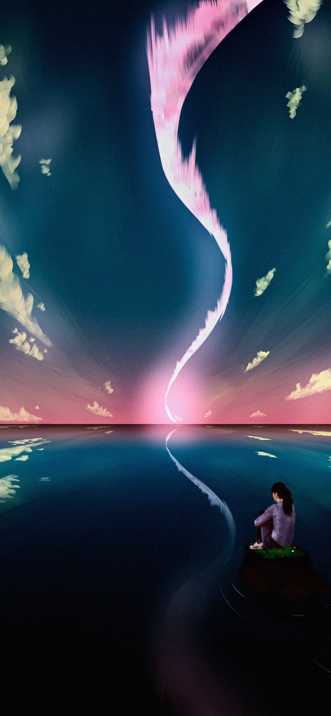 Обои арт, графический дизайн, иллюстратор, атмосфера, иллюстрация в разрешении 1125x2436