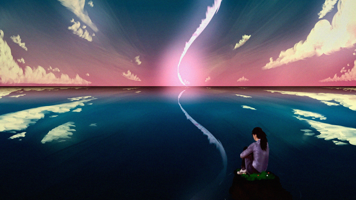 Обои арт, графический дизайн, иллюстратор, атмосфера, иллюстрация в разрешении 1366x768