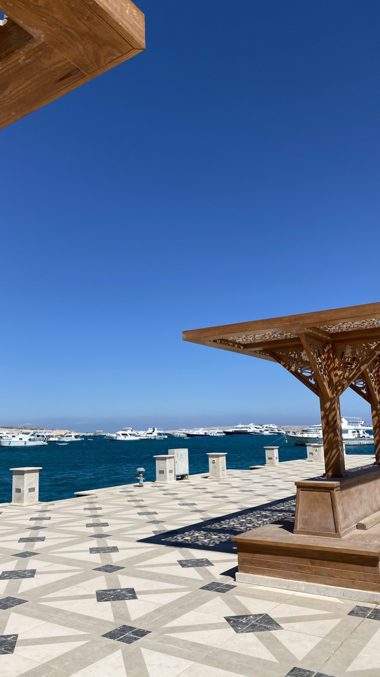 Обои море, вода, дневное время, свойство, лазурный в разрешении 750x1334