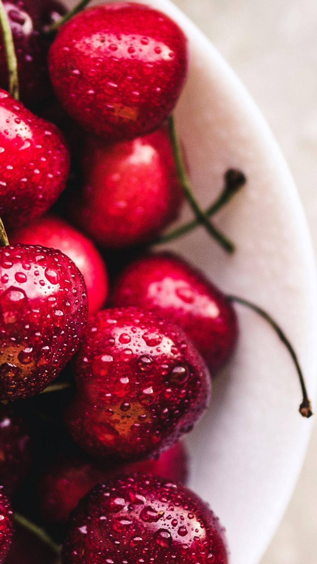 Обои вишня, красный цвет, пища, природные продукты, фрукты в разрешении 1080x1920