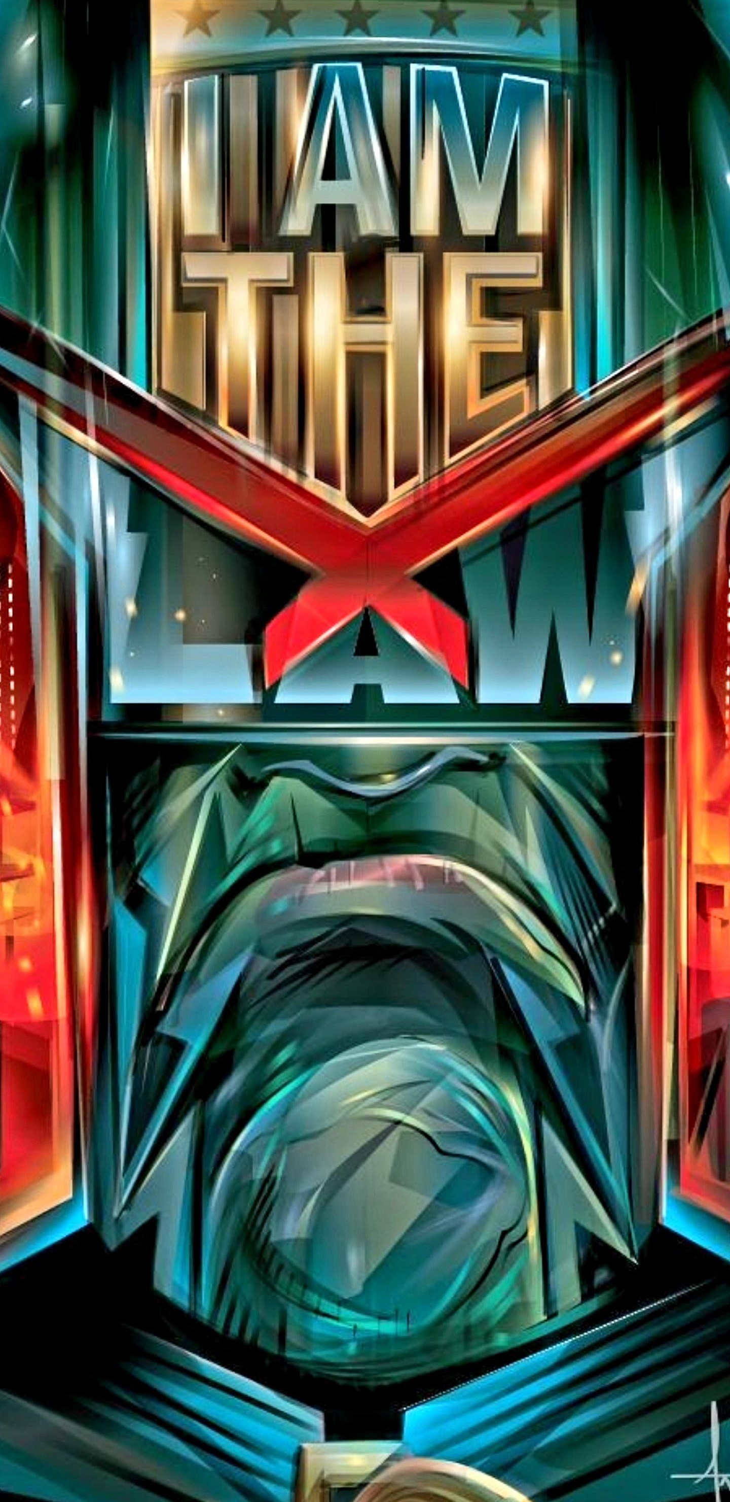 Обои компьютерная игра, судья Дредд, теперь генезис, характер, добро в разрешении 1440x2960