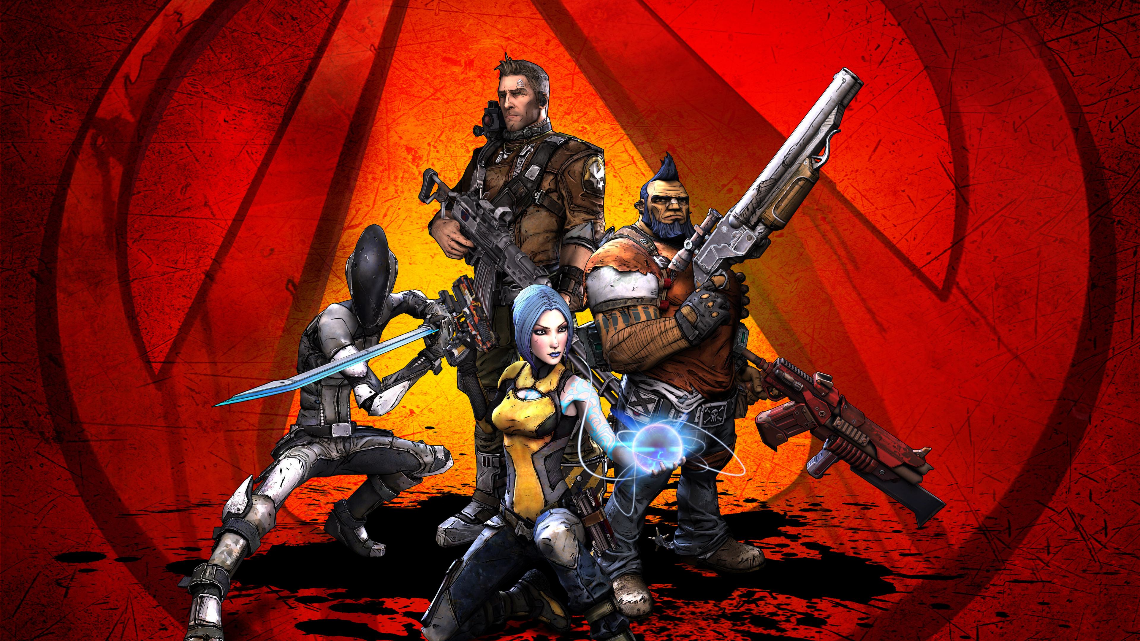Обои Borderlands 2, иллюстрация, графический дизайн, кармин, фигурка в разрешении 3840x2160