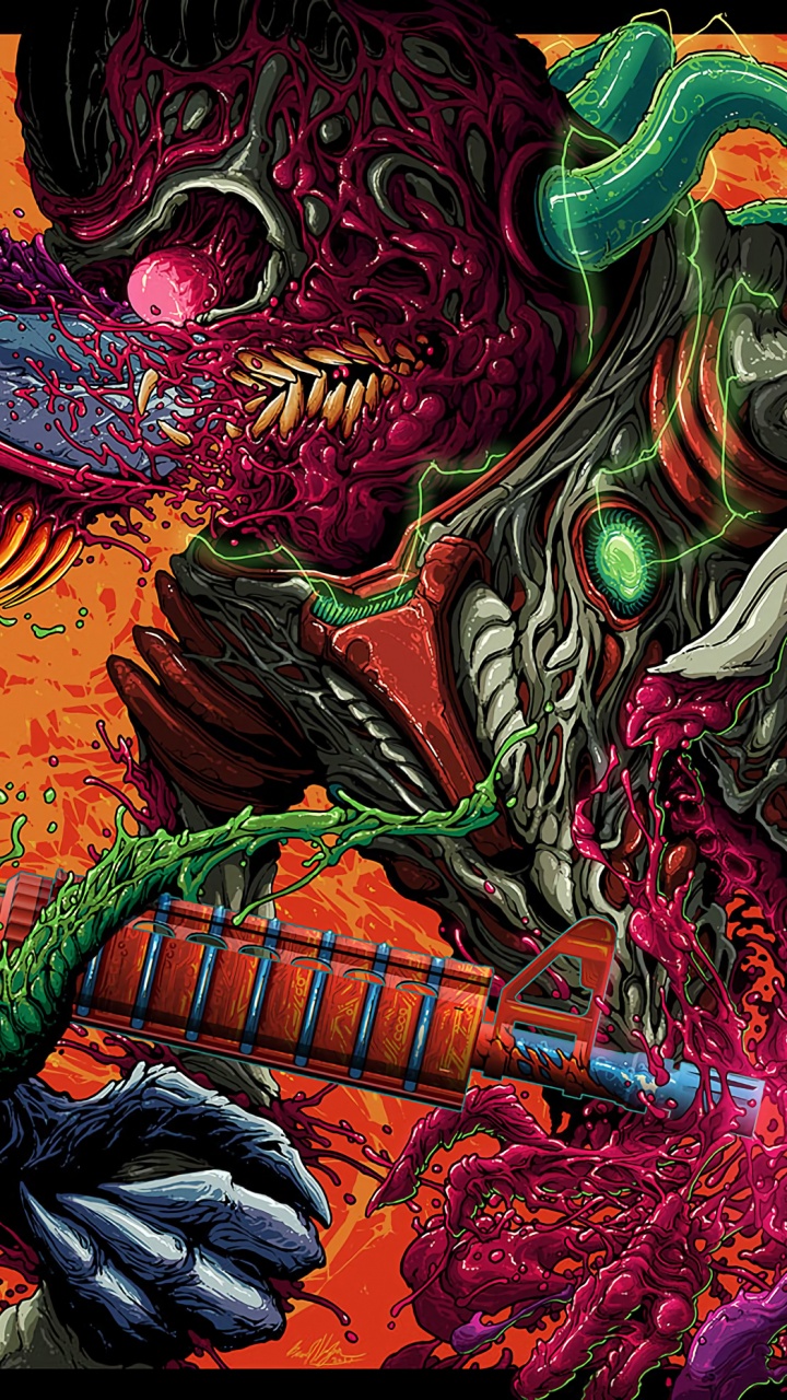 Обои Брок Хофер, цифровое искусство, произведение искусства, арт, пурпурный цвет в разрешении 720x1280