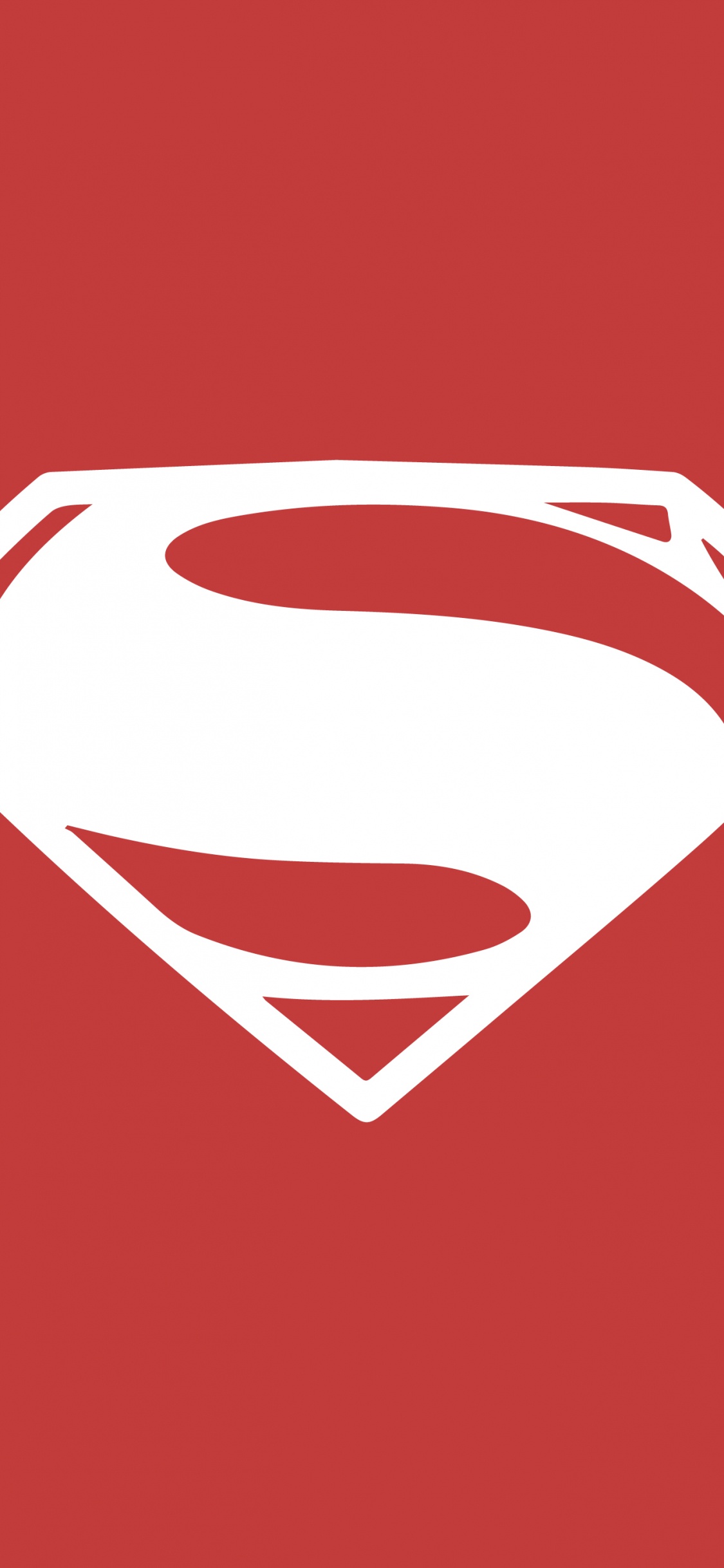 Обои Супермен, Логотип супермена, красный цвет, лого, сердце в разрешении 1125x2436