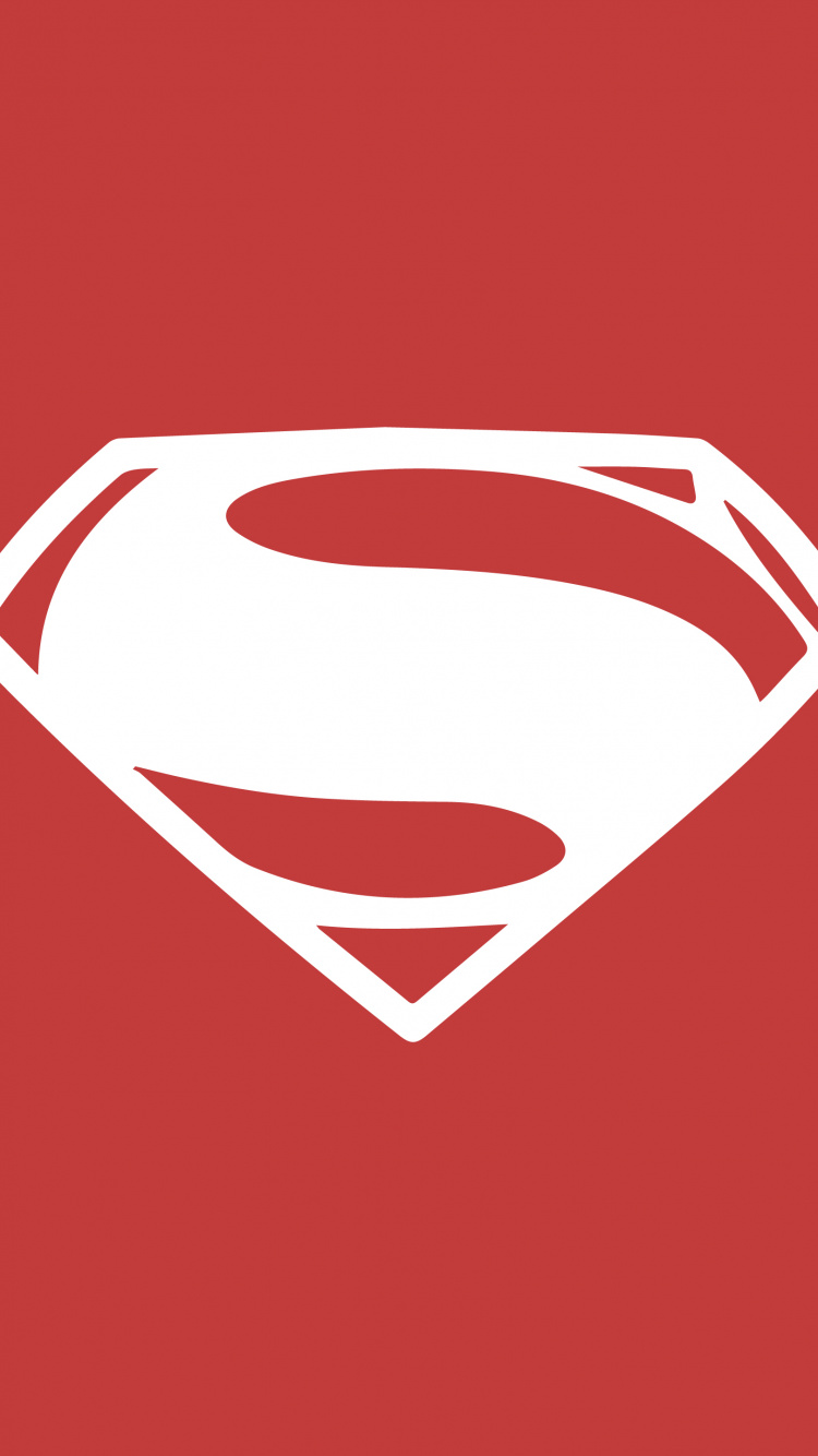 Обои Супермен, Логотип супермена, красный цвет, лого, сердце в разрешении 750x1334