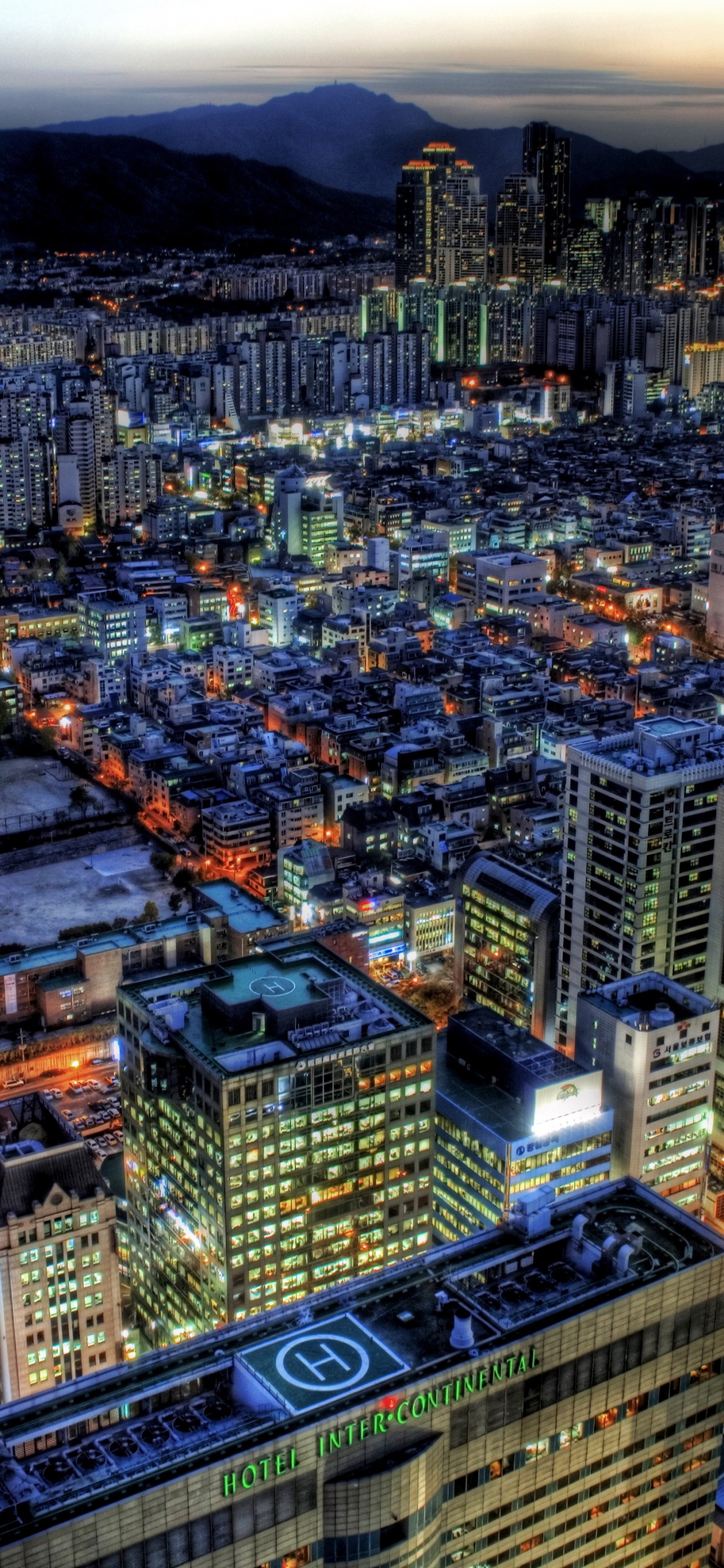 Обои Сеул, город, городской пейзаж, городской район, метрополия в разрешении 1125x2436