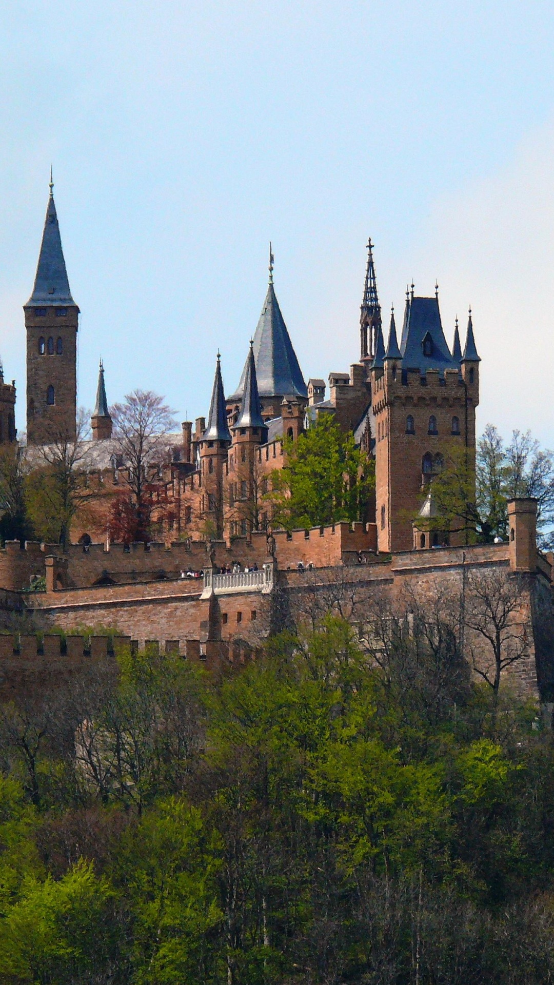 Обои замок гогенцоллерн, замок, средневековая архитектура, здание, величественный дом в разрешении 1080x1920