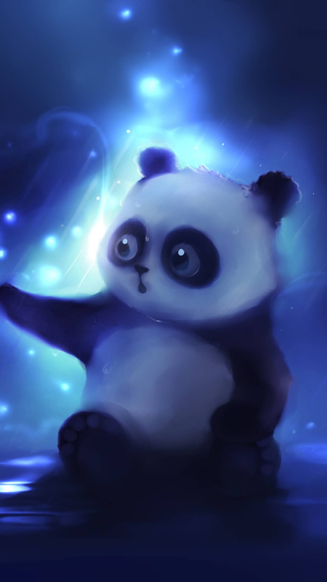 Обои гигантская панда, привлекательность, мультфильм, свет, медведь в разрешении 1080x1920