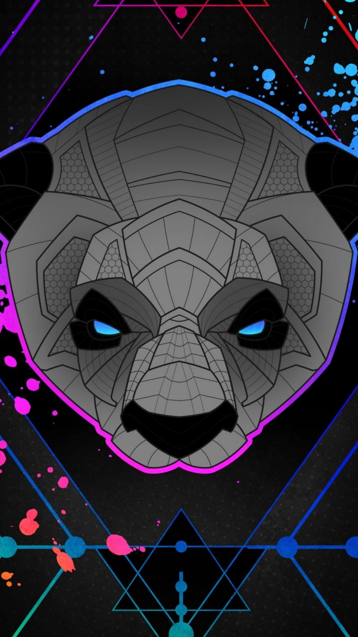 Обои иллюстрация, луназ, андроид, глаз, рот в разрешении 720x1280