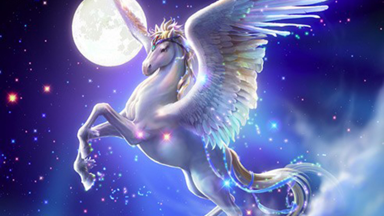 Обои сверхъестественное существо, лого, живопись, мифическое существо, вымышленный персонаж в разрешении 1280x720