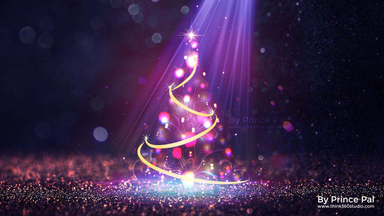 Обои Рождественский день, пурпур, Фиолетовый, этап, свет в разрешении 1280x720
