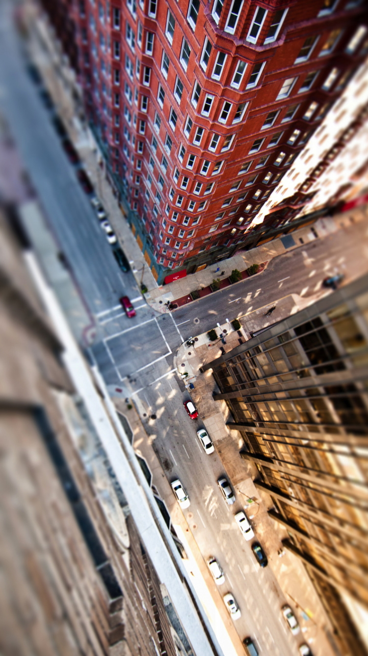 Обои здание, Флэтайрон-Билдинг, арт, древесина, полутона и оттенки в разрешении 750x1334