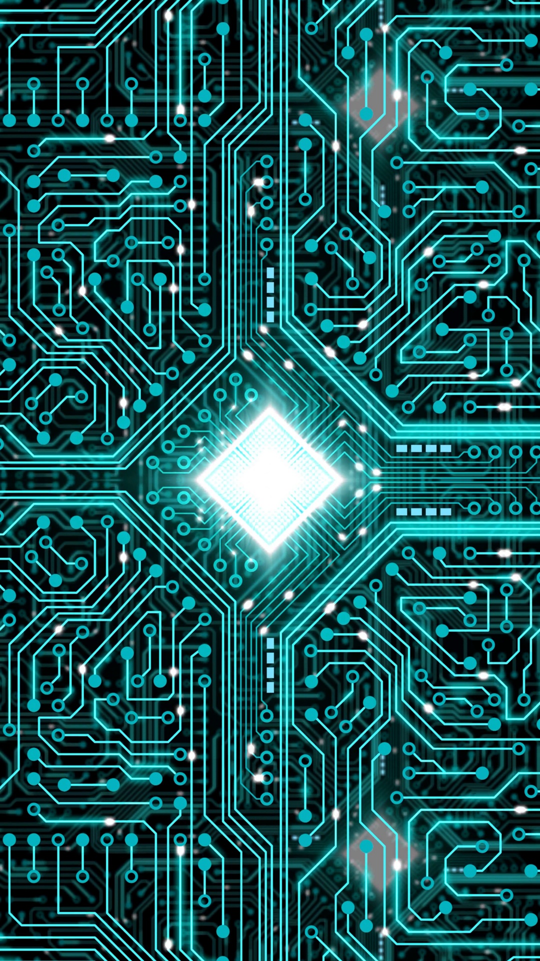 Обои центральный процессор, набор микросхем, материнская плата, электроника, зеленый в разрешении 1080x1920